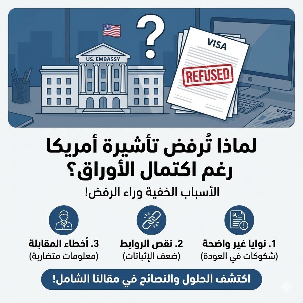 لماذا ترفض بعض طلبات فيزا أمريكا لماذا ترفض بعض طلبات فيزا أمريكا