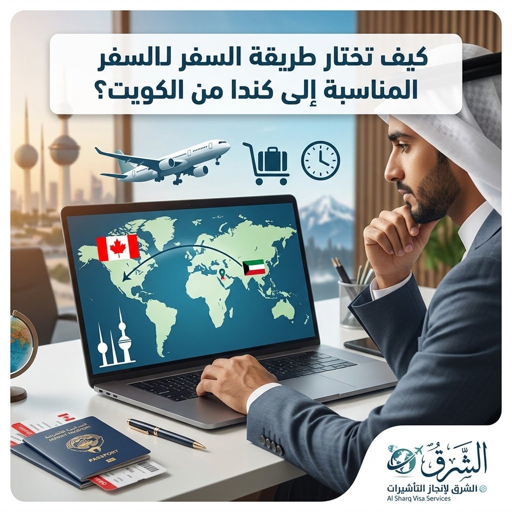 طريقة السفر المناسبة إلى كندا كيف تختار طريقة السفر المناسبة إلى كندا من الكويت