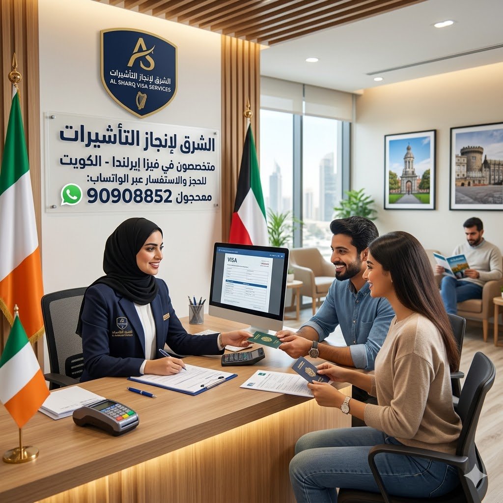 مكتب استخراج فيزا إيرلندا من الكويت وخدمات التقديم وحجز الموعد